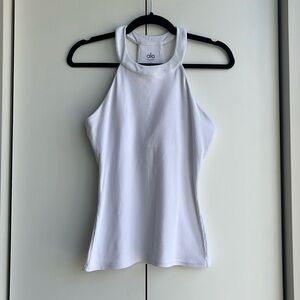 Alo tank with built in bra - white size small